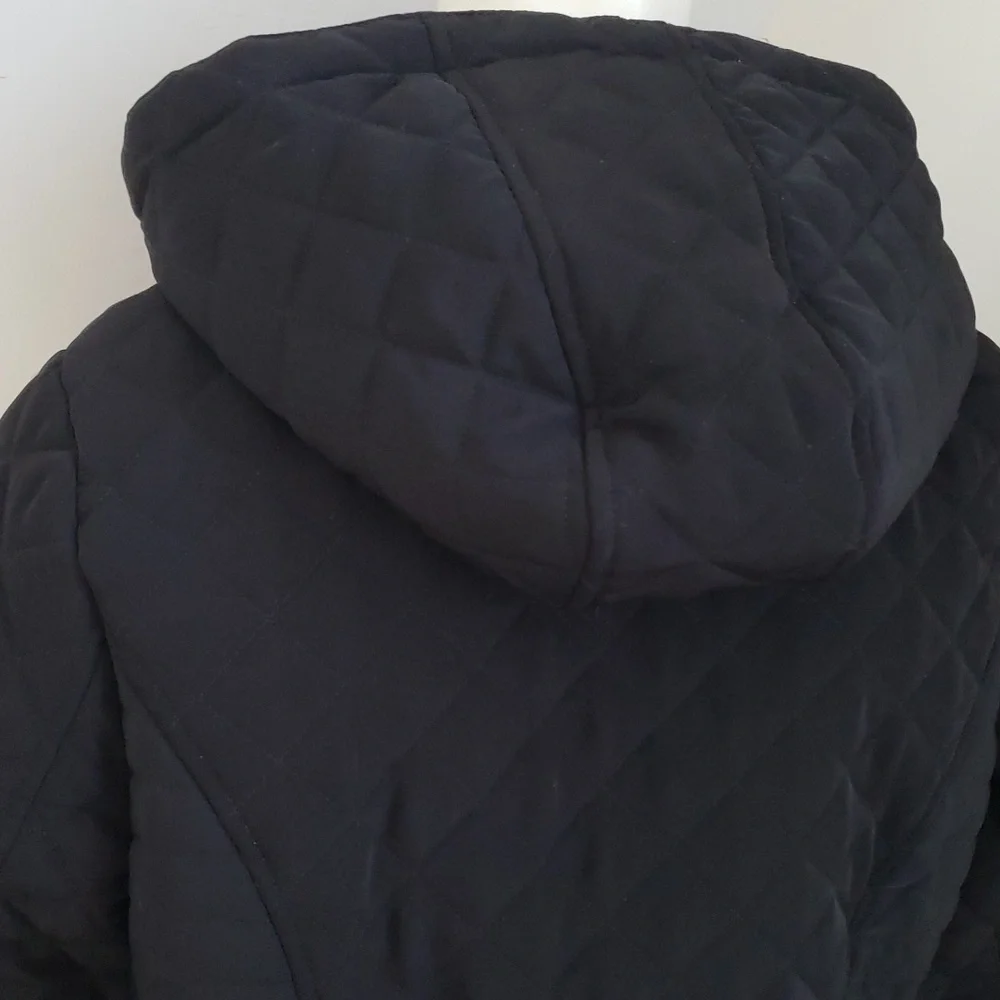 LAUNDRY BY SHELLI SEGAL Women's 3/4 Quilted Lined Hooded Jacket , Medium
